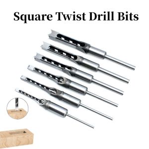 1Pc 6-16mm HSS Square Hole Drill Woodworking Drill Tools Auger Mortising Chisel Drill DIY Furniture Square Woodworking Drill