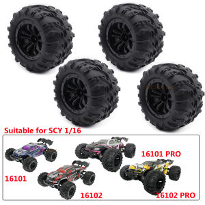 4PCS/lot 12mm Hex Monster Truck Wheel Tires for SCY 16101 Pro 16102 Pro 1:16 Off Road RC Car Upgrade Parts 6034