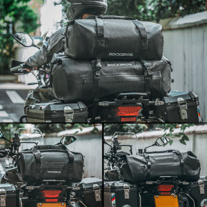 【Local Delivery】ROCKBROS Motorcycle Rear Seat Bag Waterproof Large Capacity Luggage Pack Multifunctional Reflective Motorcycle Cycling Pannier