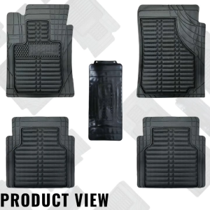 OCAS UNIVERSAL CAR FLOOR MATTING LATEX RUBBER 3D DESIGN BLACK (12323)