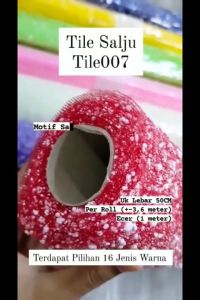 1METER Kain Tile Salju - Kertas Wrap Snow - Bahan Buket Bunga Tile007