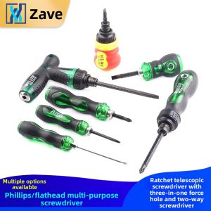 ZAVE | 2-in-1 Reversible Ratchet Screwdriver with Force Hole