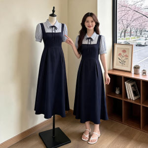 Đầm Maxi Cổ Polo Sọc Đẹp Mắt