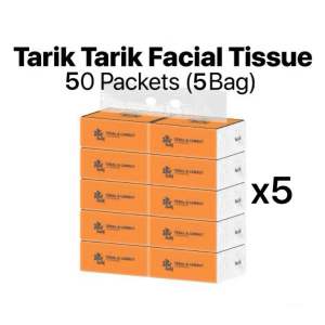(100Packs/Carton) Facial Soft Tissue Paper 5 Ply x 200’s /Non-Fluorescent Facial Tissue /Tisu Serbaguna /Tebal & Lembut