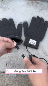 1 đôi gang tay sưởi ấm điện tặng 1 pin dự phòng
