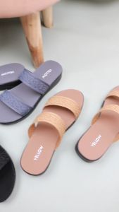 Sandal Wanita Sol Tebal 2 cm Kokop Ban Dua Webing motif Simpel - AR 02