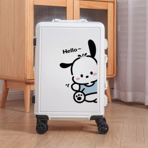 New 2024 Womens Luggage Cartoons 26 Inch High Aesthetic Carry-On Travel Suitcase Universal Wheel Student Series