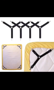 Bed Sheet Fasteners Holder Gadgets for Bed Sheet Organizer Mattress Cover Clip For Home Elastic Straps Adjustable Clips