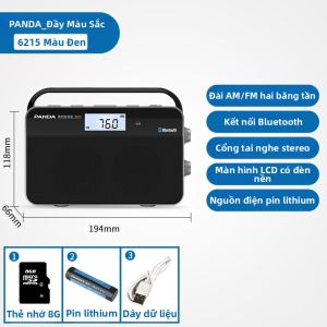 Panda | Loa Bluetooth PANDA 6215 Đa Năng Sạc Pin Dùng Cho Người Cao Tuổi Phát Thanh Bán Dẫn 2 Loa Thời Gian Chơi 8 Tiếng