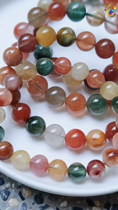 Super Premium Grade Old Mine Colorful Rabbit Hair Rutilated Quartz Bracelet