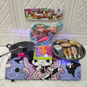 Mainan Anak Masak Masakan Kompor Led Bisa Nyala Karakter Kuromi Bisa D Cas Dan Cocok Buat Kado/Hadiah