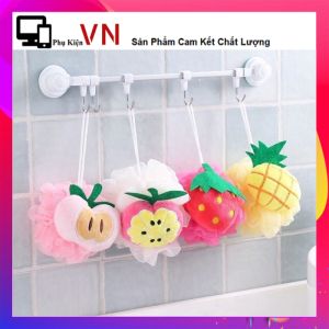 Bông Tắm Tròn Cao Cấp Hình Trái Cây - Tạo Bọt Siêu Mềm - Kì Cọ Gét Tẩy Da Chết - Bông Tắm Lưới Siêu Tạo Bọt An Toàn Cho Da