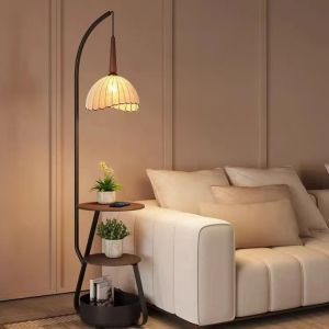CAIJUSHI | Vintage Floor Lamp with Shelf