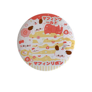 Cartoon Girl Heart Puppy Mini Round Mirror Portable Carrying Mirror Student Makeup and Makeup Small Mirror