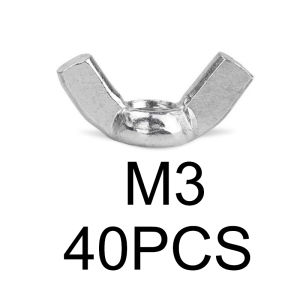 60/100/120PCS Galvanized Four-Winged Nut T-Nut Wood Insert Nut Furniture Nut Claw M3-M10 Aircraft Box