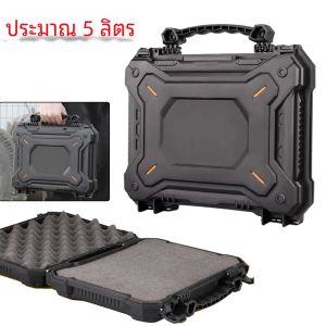 กล่องเครื่องมือแข็งกระเป๋าพกพากันน้ำเคสพกพา PU กระเป๋าเก็บปืนพกทหารและแผ่นโฟม