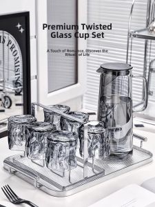 CRISTALGLASS | Elegant Luxury High-Visibility Twisted Glass Cup Set