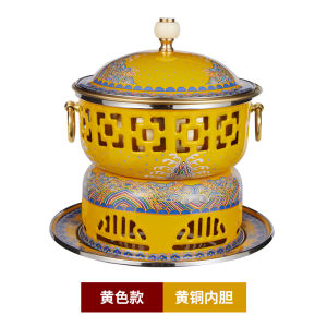 Single Hot Pot Pure Copper for One Person Small Hot Pot Buffet Environment-Friendly Oil Meal Pot Alcohol Stove For Home Copper Pot Commercial Use