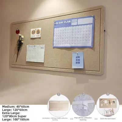Jiaxun | INS Style Self-Adhesive Felt & Cork Bulletin Board