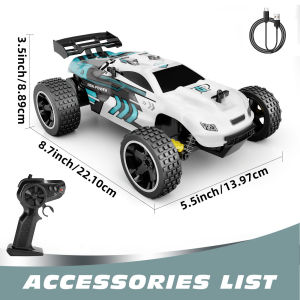 High-Speed RC Car for Adults&Kids20 KM/H Remote Ccontrol Cars Toy Off-Road Buggy with Lights 2.4GHz RC Racing Car 50 Min Play