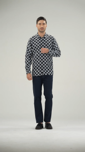 MOC Kemeja Lengan Panjang Pria HEMLEET - Blue