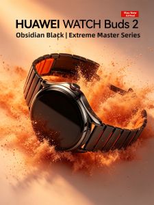 HUAWEI | Orange Smart Watch with Earbuds AI Noise Cancelling Bluetooth Business