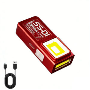 Mini COB LED Flashlight Rechargeable Portable EDC Torch USB C Pocket Lantern Flood Work Light with Clip Magnet For Emergency