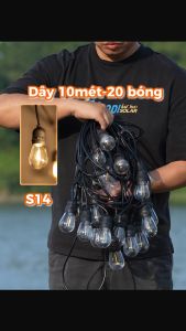 Bộ Dây Đèn Trang Trí Super Năng Lượng Mặt Trời MODI SOLAR 10 Mét 20 Bóng Phiên Bản Nâng Cấp