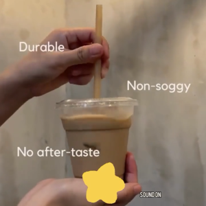 200pcs Sugar Cane Straw Individually Wrap 6mm thin straw coffee straw biodegradable straw For Drinks