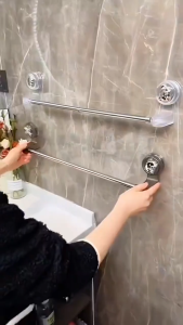 Suction Cup Towel Rack Adjustable Wall-Mounted Towel Rack Extendable Suction Cup Rack Hanger Shelf Bath Towel Bar可伸縮毛巾架