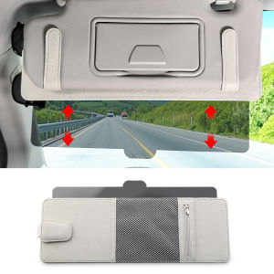 Car Sun Visor Extender Anti-glare Sun Blocker Car Window Sunshade And UV Rays Blocker With Sunglasses Card Organizer Accessories