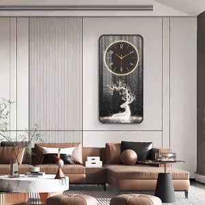 Living room clock silent fashion clock wall decor glow in the dark aesthetic digital big size batter