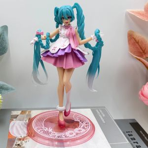 Bandai | Anime Figure Wedding Dress Action Figures Kawaii Swimsuit Vocaloid PVC Collectible Model Toys Girl Gift