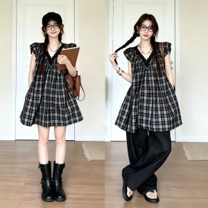 SUSIEYUAN | Đầm Dạo Phố Phong Cách Với Ren Pháp
