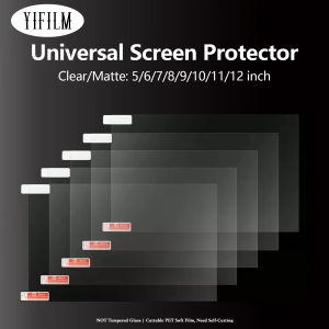 3pcs Universal 5/6/7/8/9/10/11/12inch Mobile Smart Phone Tablet/Car GPS LCD/MP3 4 Screen Protectors HD Clear Protective PET Film