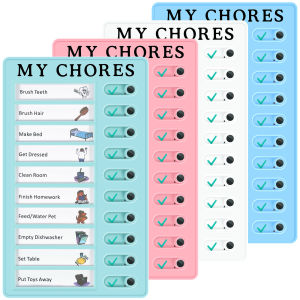 Reusable My Chores Checklist Task Board Daily Schedule Planner Memo Chore Chart Kid Responsibility Behavior Self Discipline Card