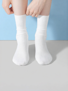 Secret World | Breathable Antibacterial Anti-odor Cotton Socks Mid-calf