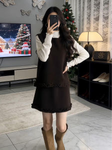 Y6Y | Early Autumn Rich Daughter Look Knitted Sweater Dress Set