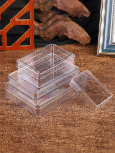 Pure Color Rectangular Transparent Box Hard Plastic Chocolate Wedding Candy Gift Packaging Box Food PS Plastic Cookie Gift Box