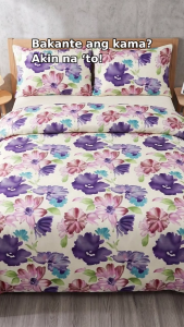 Purple Floral Fully Gartered 100% Canadian Cotton Soft Breathable–Queen/King/Single/Double 3 in