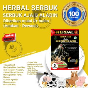 HERBAL SERBUK Isi35g Ajaib ALADIN Pondasi Ayam Juara