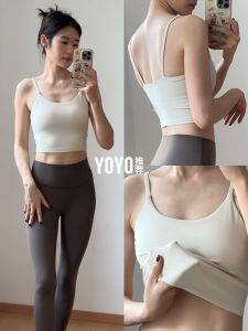 YOYO | Shockproof Breathable Fitness Bra with Pads Thin Shoulder Straps Back Beauty