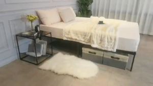 Iron bed frame metal Single/semi double/queen size bed frame king size High load-bearing in store