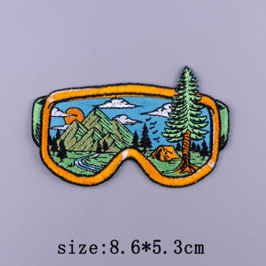 Mountain Camp Patch Iron On Patches For Clothing Thermoadhesive Patches Stickers Letters Appliques Badges On Backpack Sewing DIY