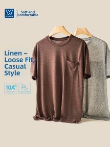 DIEANFEN | New Loose Breathable Tummy Concealing Old Money Madera Style Linen T-Shirt