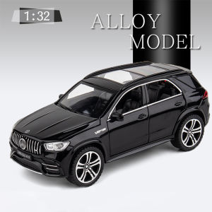 LEO 1:32 Benz GLE 63S SUV Metal Alloy Toys Car Model Diecast Vehicle For Boys Kids Simulation Sound Light Effect Gift Hobbies Collection