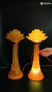 Đôi đèn thờ lưu ly -36cm ( đèn đổi màu)