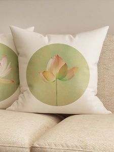 Nghệ Thuật Trung Quốc Gối Ghế Sofa Gỗ Dài Hình Chữ Nhật Cao Cấp Có Thể Tháo Rời Phong Cách Trung Hoa Chất Liệu Vải Hoa