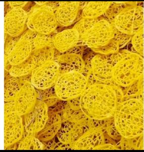 Kerupuk mie kuning mentah siap olah kemasan 500gr bulat besar