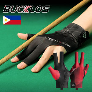 1pc/2pcs BUCKLOS Billiard Gloves Three-finger Slip-proof Snooker Gloves Elastic Breathable Pool Players Gloves Left Hand Right Hand
